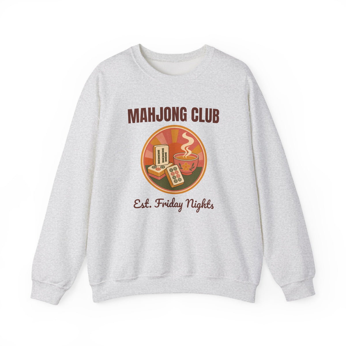 Mahjong Club Est. Friday Nights Retro Sweatshirt
