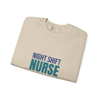 Night Shift Nurse Running on Coffee Sweatshirt, Nurse Crewneck, Nurse Gift