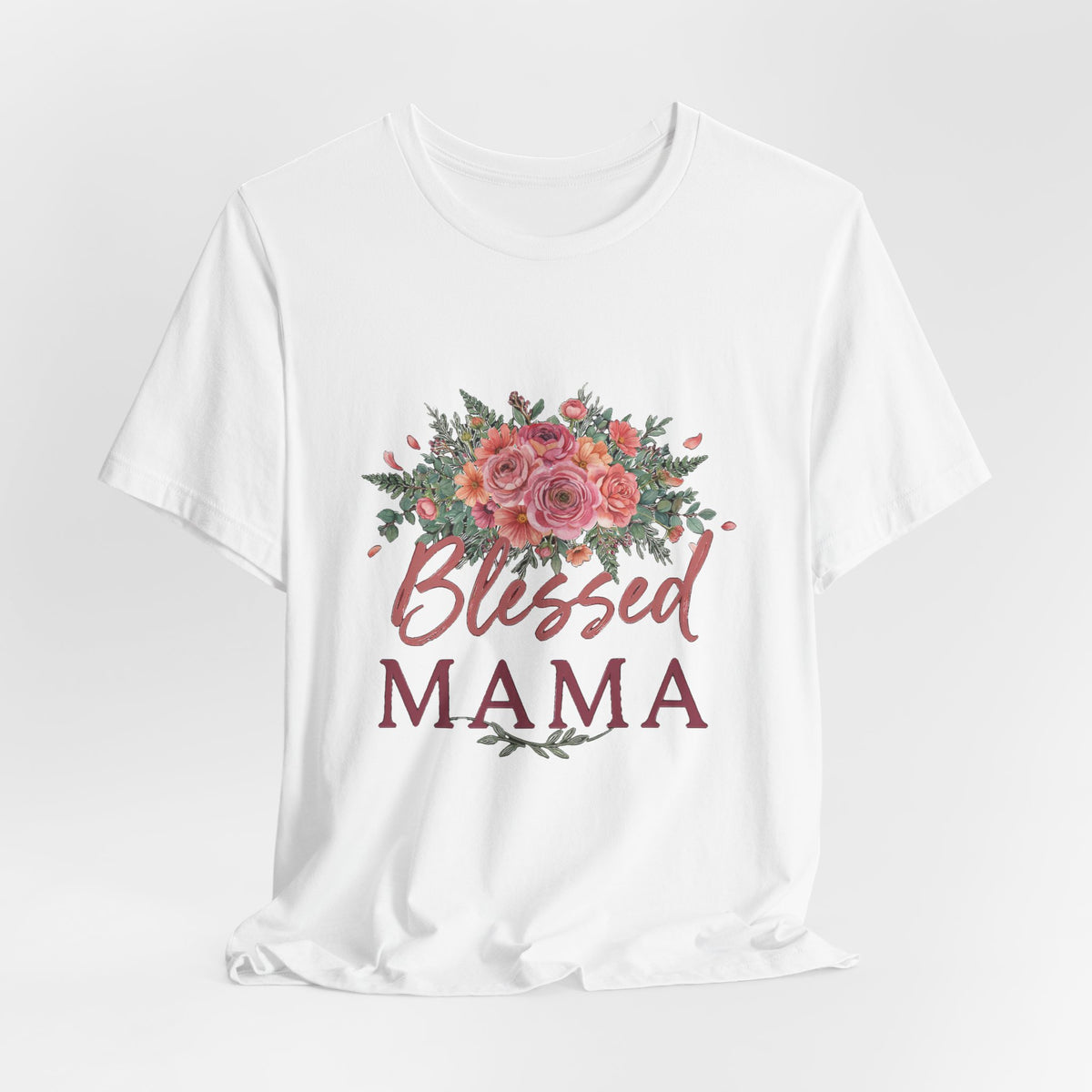Blessed Mama Shirt, Floral Mom T-Shirt, Gift for Mom Tee