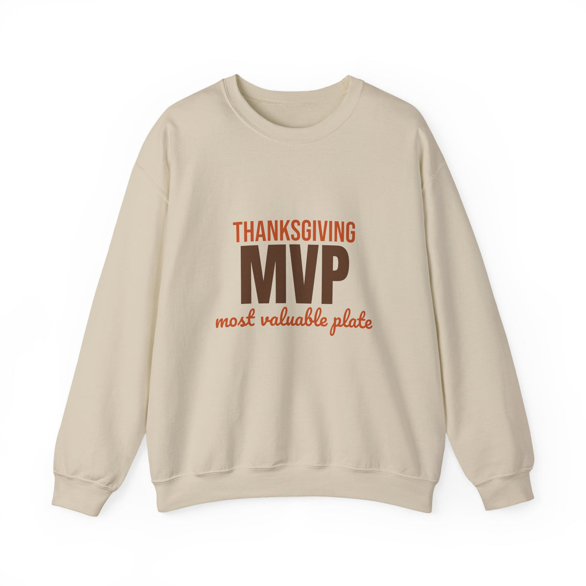 Thanksgiving MVP Most Valuable Plate Sweatshirt, Funny Thanksgiving Crewneck Sweatshirt