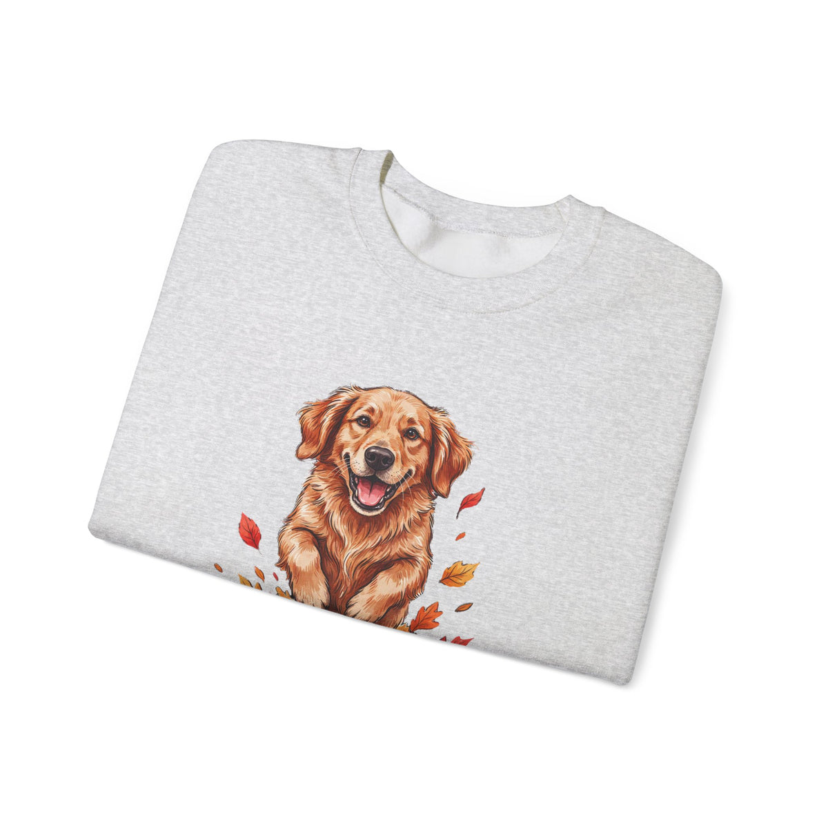 Fall Leaves and Dog Kisses Sweatshirt, Fall Leaves Dog Crewneck Sweatshirt
