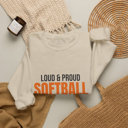 Loud and Proud Softball Mom Sweatshirt, Softball Mom Crewneck