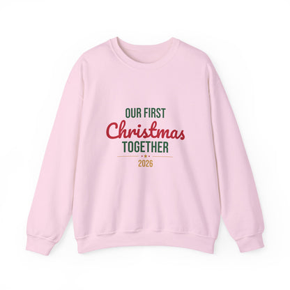 Our First Christmas Together 2026 Sweatshirt, Couples Christmas Crewneck