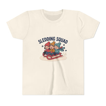 Sledding Squad Winter Kids Shirt