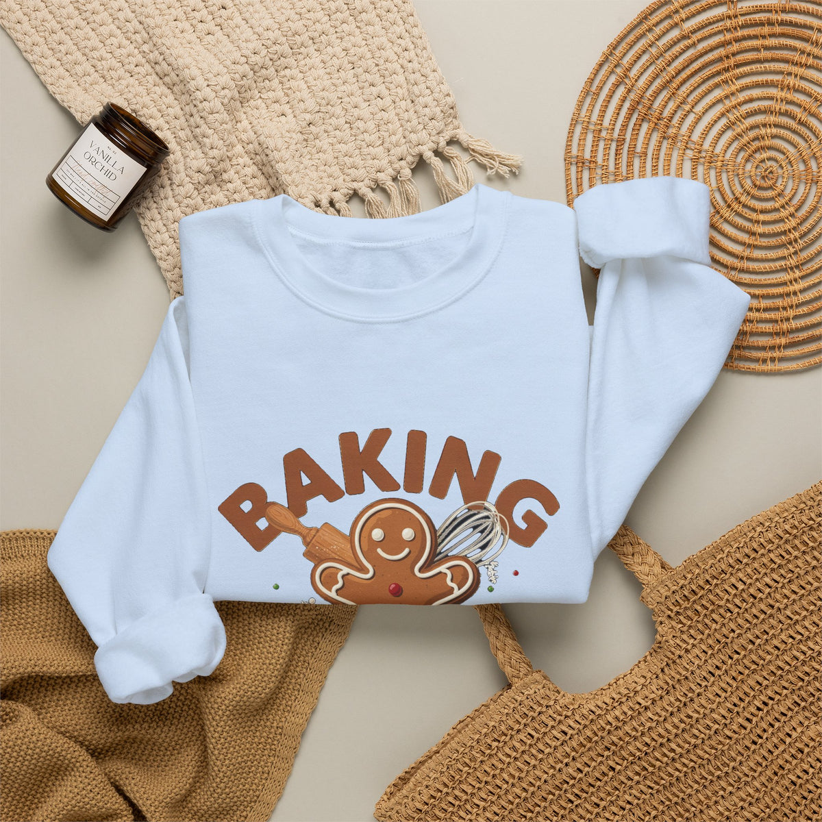 Baking Spirits Bright Sweatshirt, Christmas Baking Crewneck, Gift for Bakers