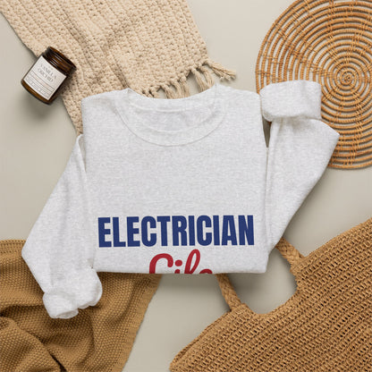 Electrician Life Wired for Hard Work Sweatshirt, Electrician Crewneck Sweatshirt