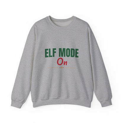 Elf Mode On Sweatshirt, Funny Elf Christmas Crewneck