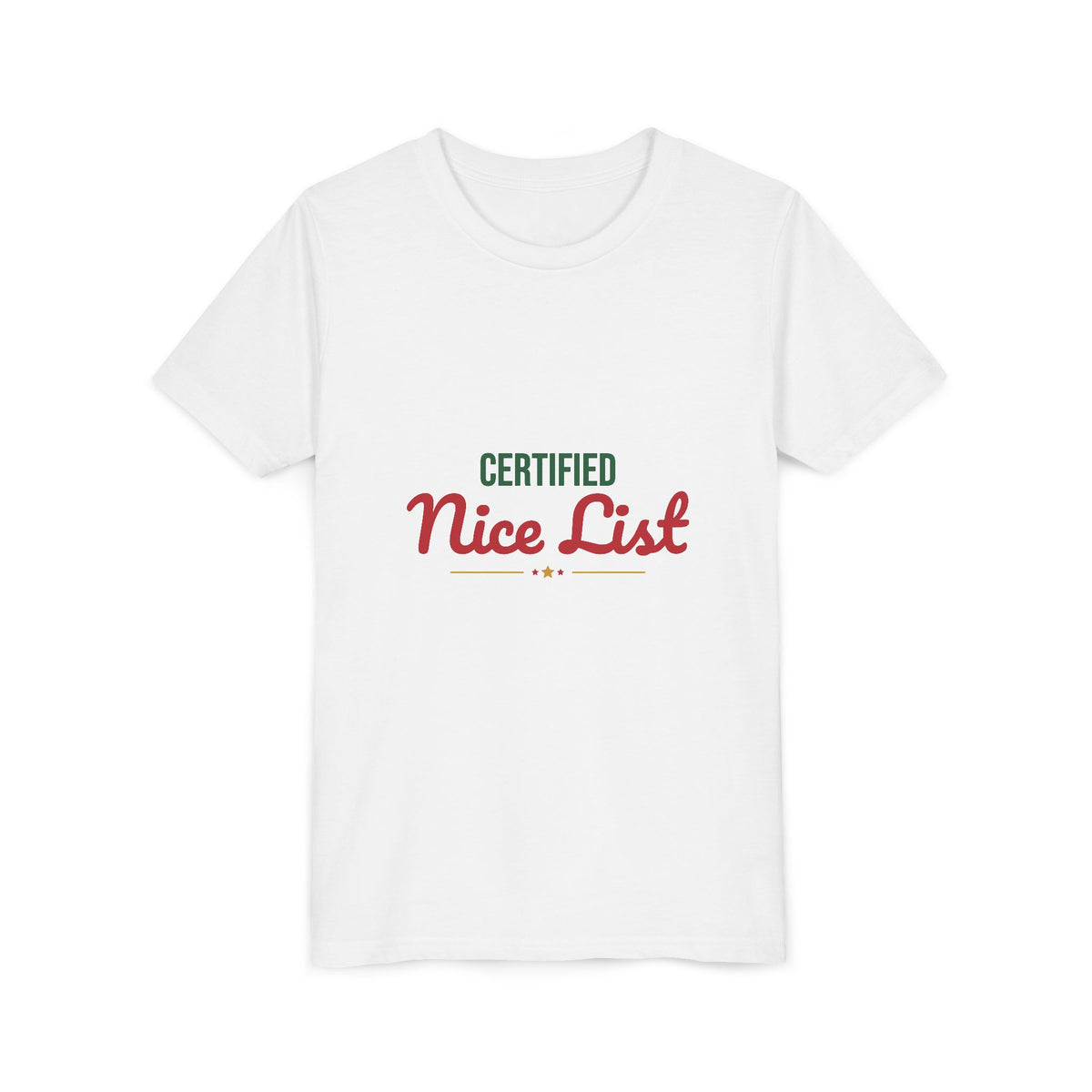 Certified Nice List Kids Shirt, Kids Nice List Christmas T-Shirt