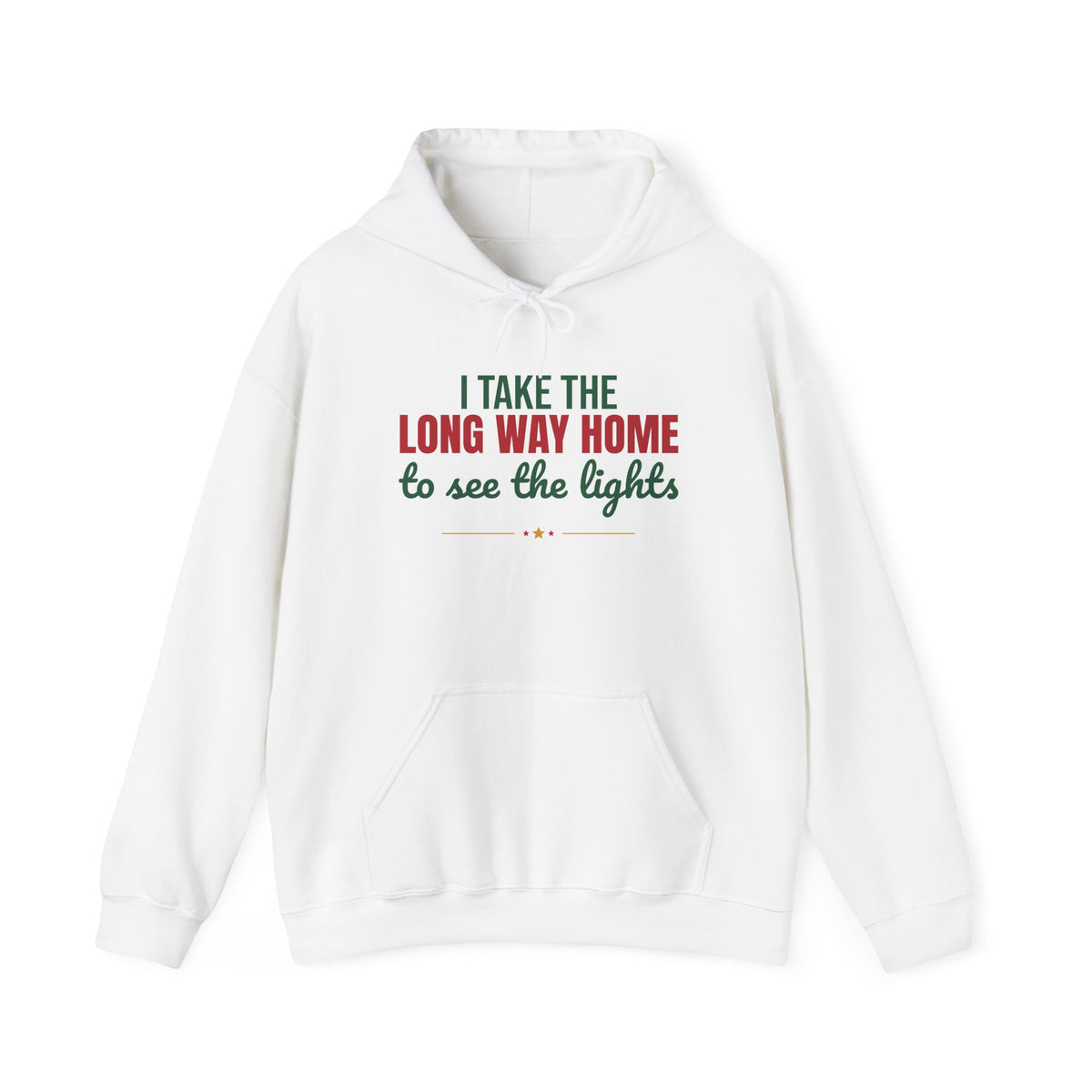 I Take the Long Way Home to See the Lights Hoodie, Christmas Lights Hoodie