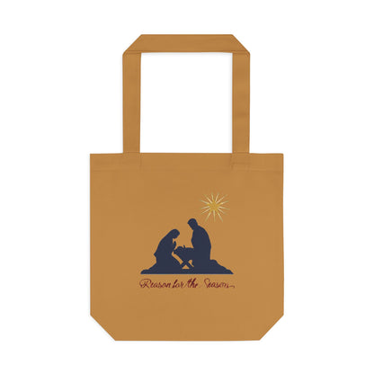 Reason for the Season Tote Bag, Christian Christmas Canvas Tote