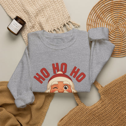 Ho Ho Ho Vintage Santa Sweatshirt, Retro Santa Christmas Crewneck, Classic Holiday Sweater