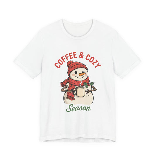Coffee and Cozy Season Snowman Shirt