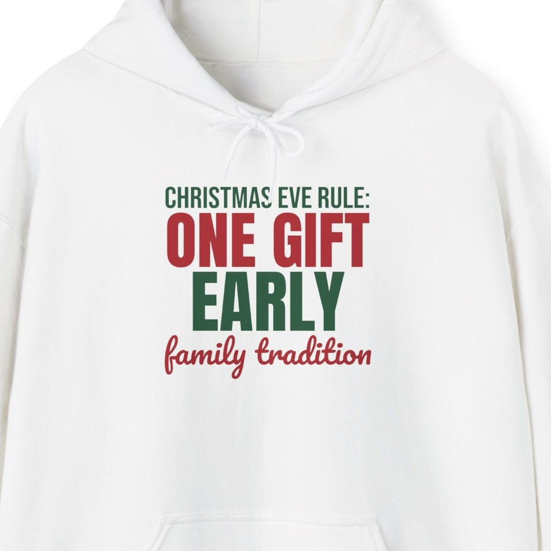 Christmas Eve Rule One Gift Early Family Tradition Hoodie, Christmas Eve Hoodie lifestyle