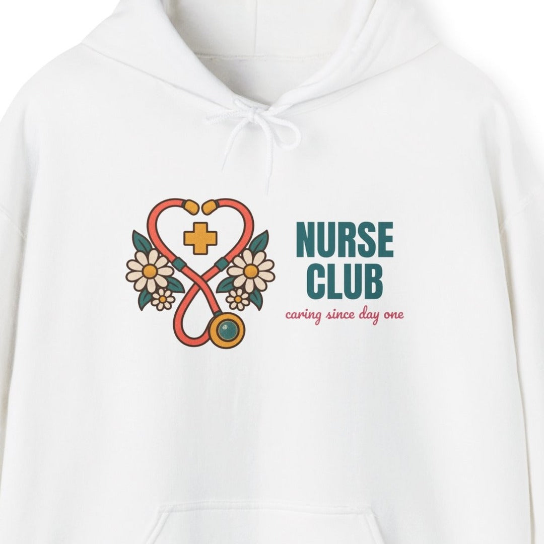 Nurse Club Caring Since Day One Hoodie, Vintage Nurse Club Hoodie lifestyle