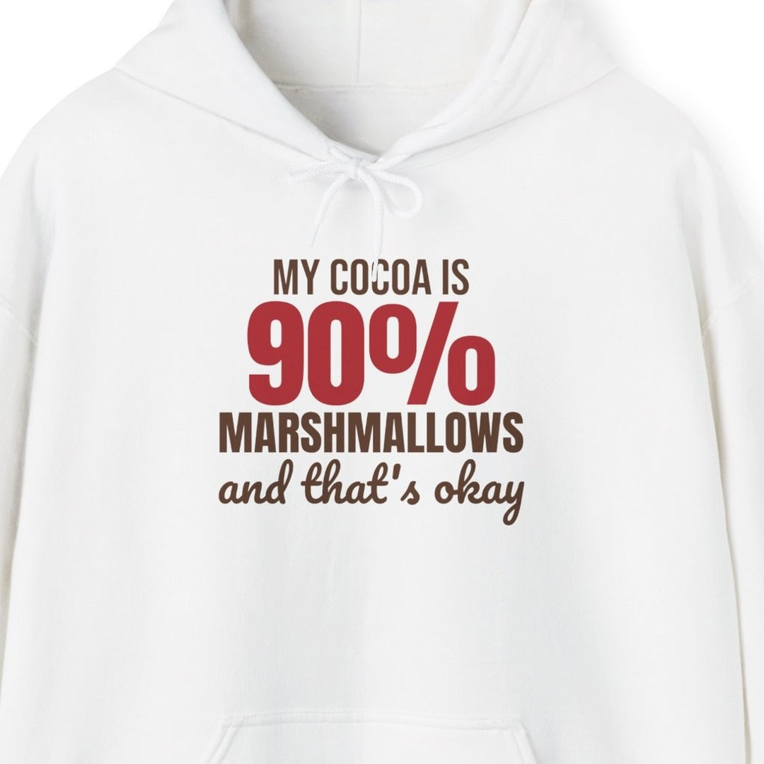 My Cocoa Is 90% Marshmallows and That's Okay Hoodie, Funny Winter Hoodie lifestyle