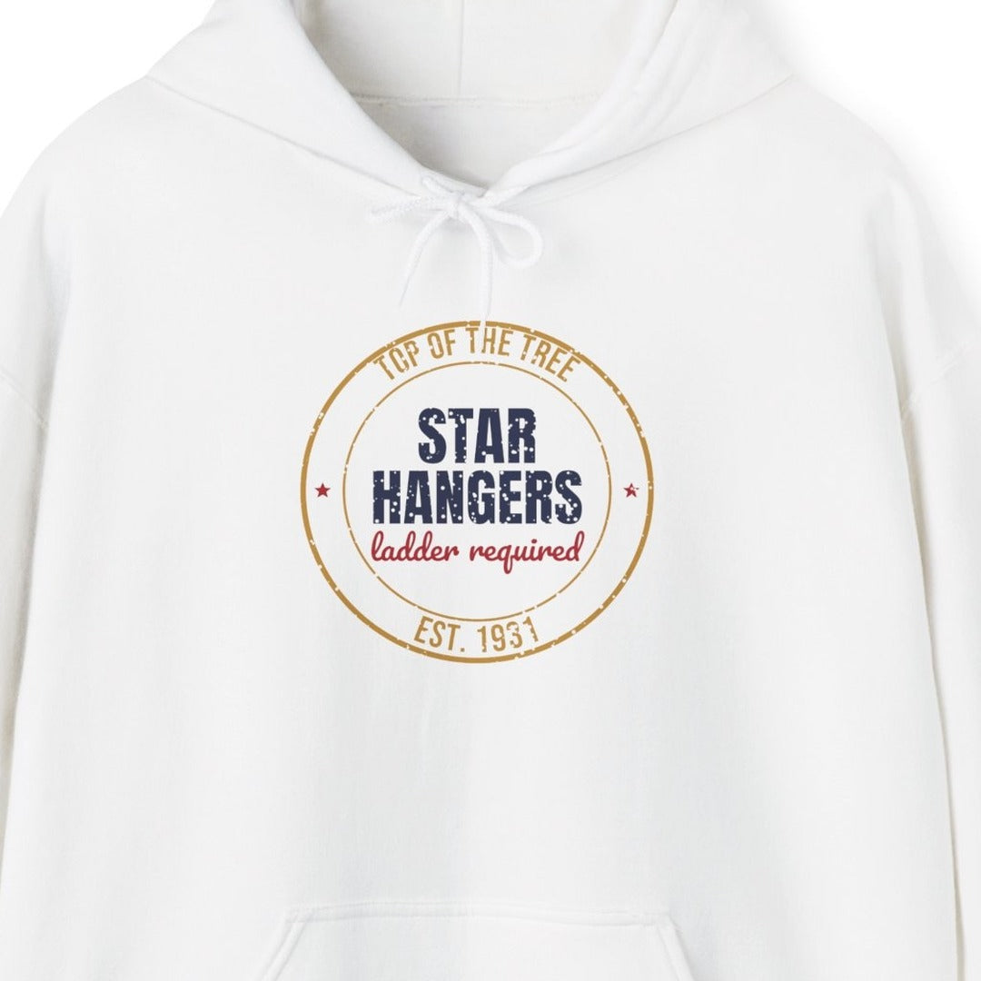 Top of the Tree Star Hangers Est. 1931 Hoodie, Vintage Christmas Hoodie lifestyle