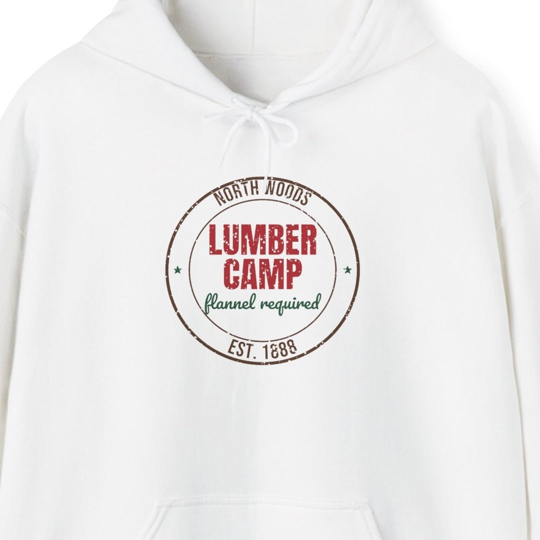 North Woods Lumber Camp Est. 1888 Hoodie, Vintage Lumberjack Hoodie lifestyle