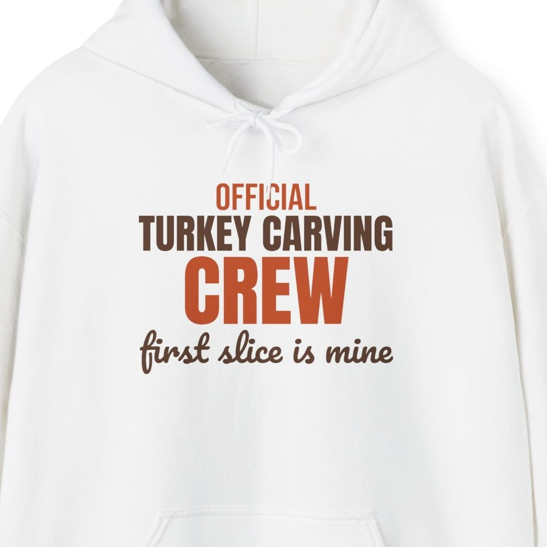 Official Turkey Carving Crew First Slice Is Mine Hoodie, Funny Thanksgiving Hoodie lifestyle