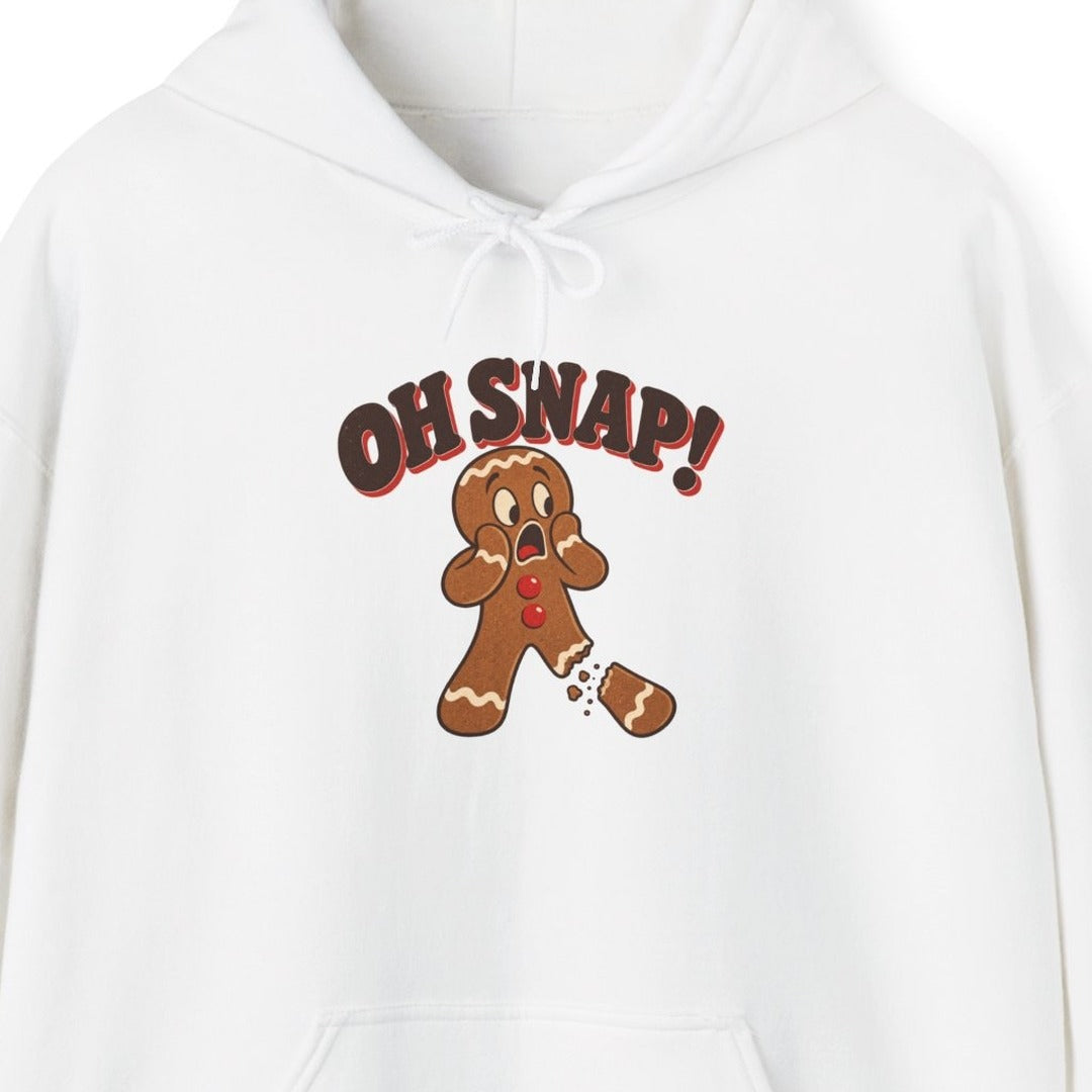 Oh Snap Gingerbread Man Funny Christmas Hoodie, Funny Gingerbread Hoodie lifestyle