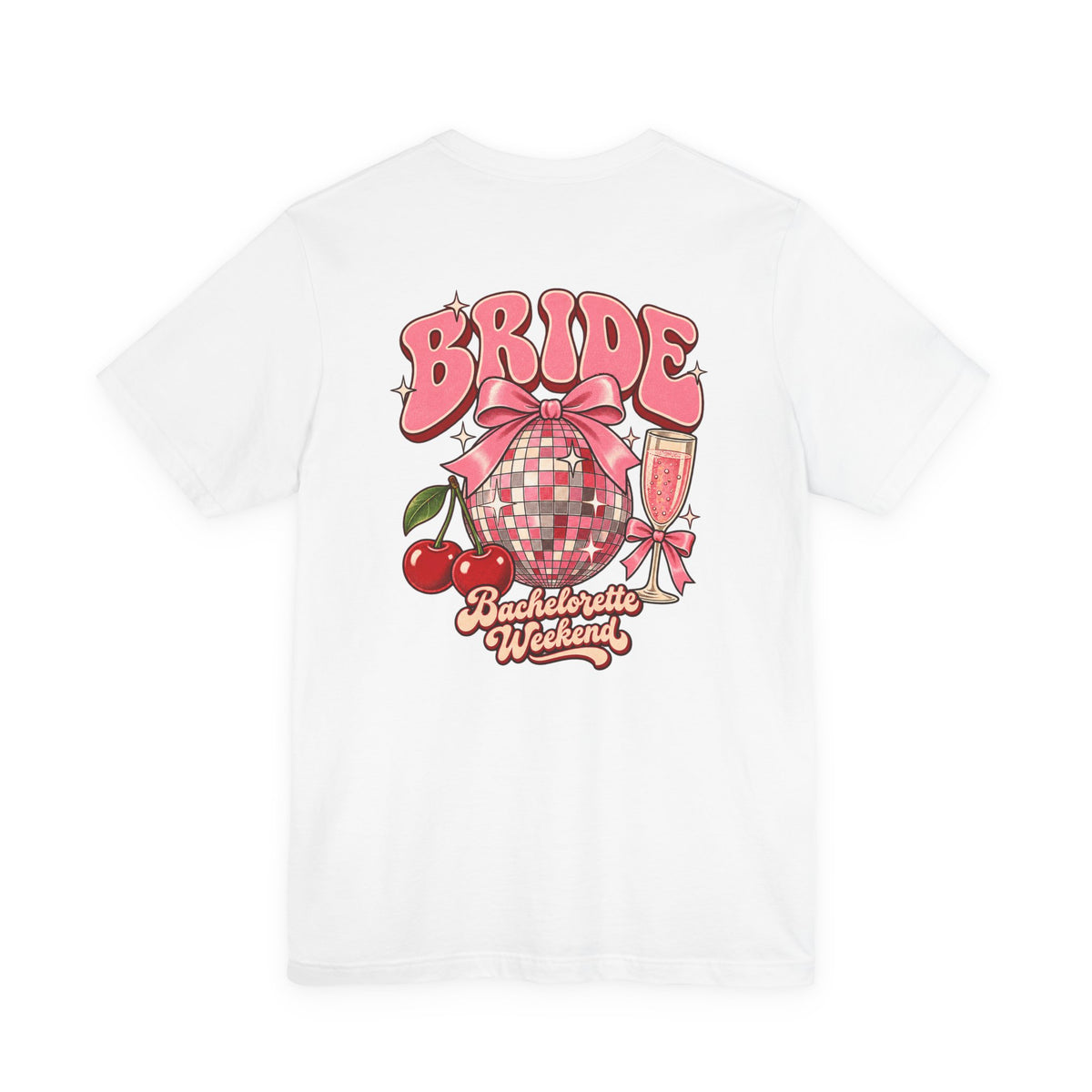 Bride Bachelorette Weekend Disco Ball Shirt, Front and Back Bachelorette T-Shirt, Bride to Be Gift lifestyle