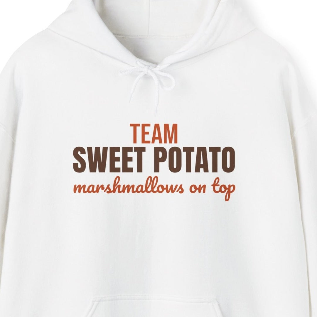 Team Sweet Potato Marshmallows on Top Hoodie, Funny Thanksgiving Hoodie lifestyle