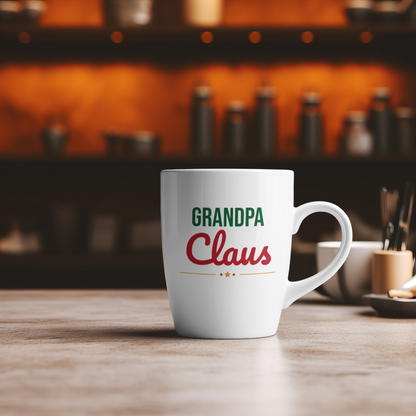 Grandpa Claus Mug on a cafe table