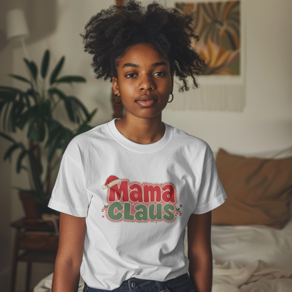 Mama Claus Shirt worn at home