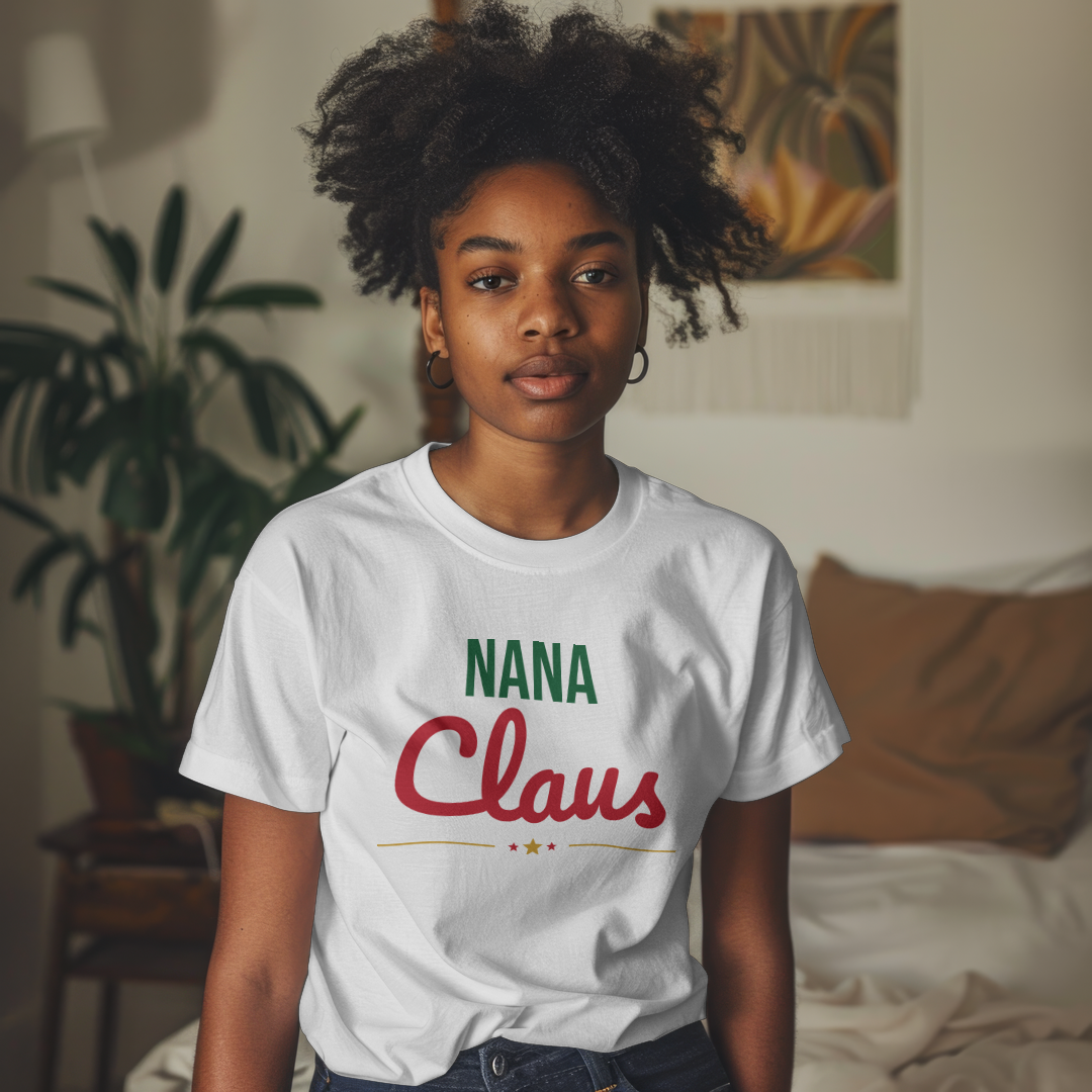 Nana Claus Shirt worn at home