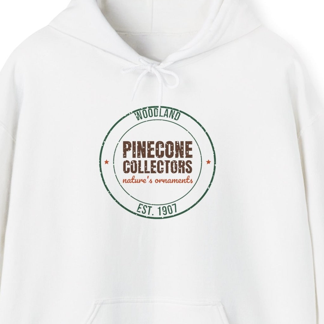 Woodland Pinecone Collectors Est. 1907 Hoodie, Vintage Winter Hoodie lifestyle