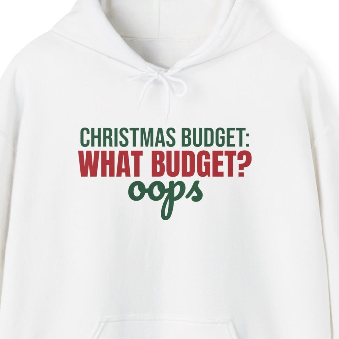 Christmas Budget What Budget Oops Hoodie, Funny Christmas Hoodie lifestyle
