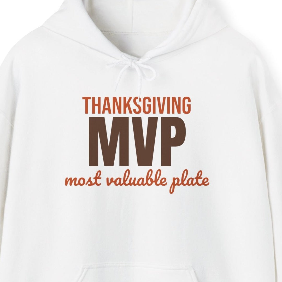Thanksgiving MVP Most Valuable Plate Hoodie, Funny Thanksgiving Hoodie lifestyle