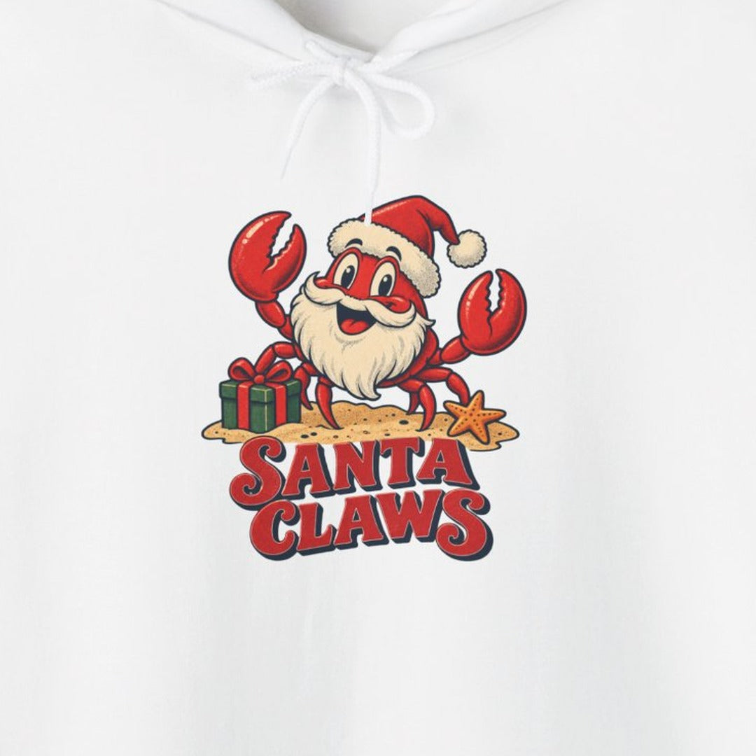 Santa Claws Christmas Crab Hoodie, Crab Christmas Hoodie lifestyle