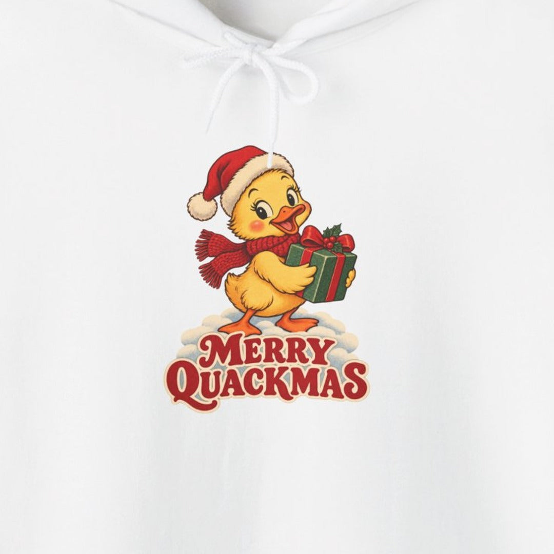 Merry Quackmas Christmas Duck Hoodie, Duck Christmas Hoodie lifestyle