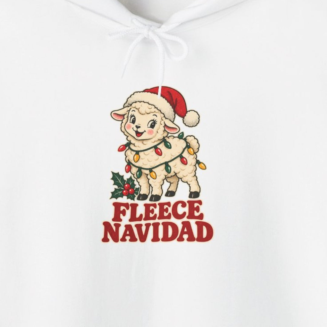 Fleece Navidad Christmas Sheep Hoodie, Sheep Christmas Hoodie lifestyle