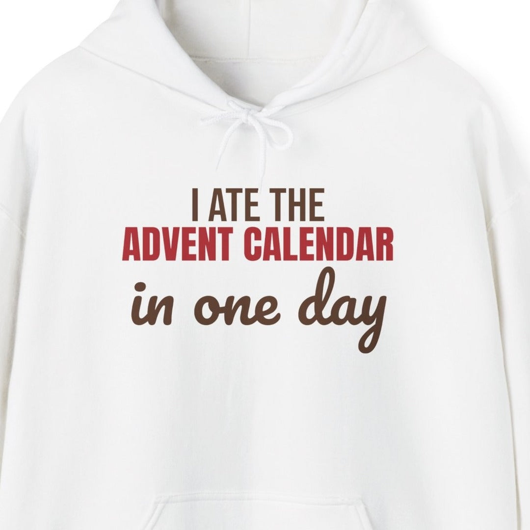 I Ate the Advent Calendar in One Day Hoodie, Funny Christmas Hoodie lifestyle