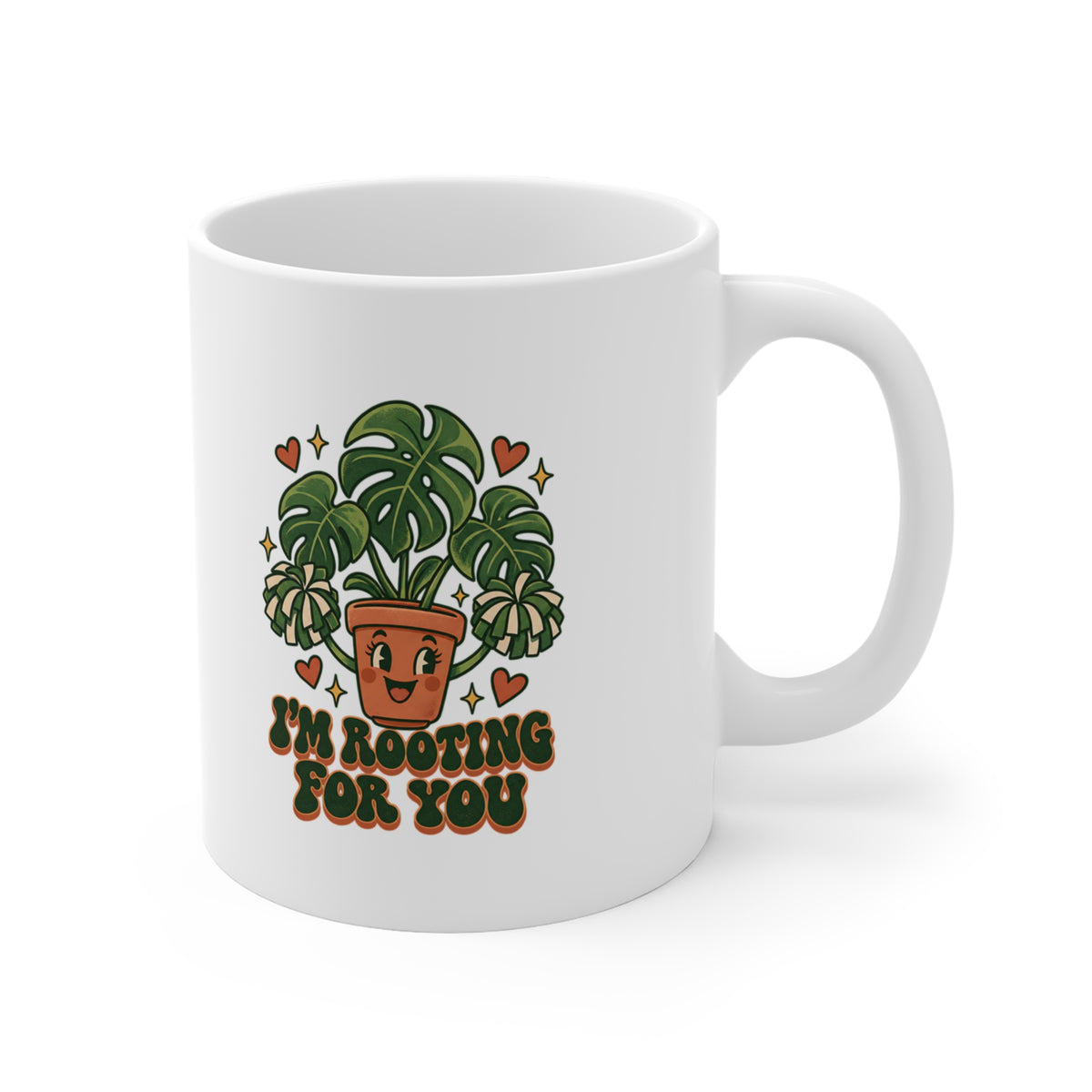 I'm Rooting for You Plant Mug, Plant Pun Coffee Mug 11oz lifestyle