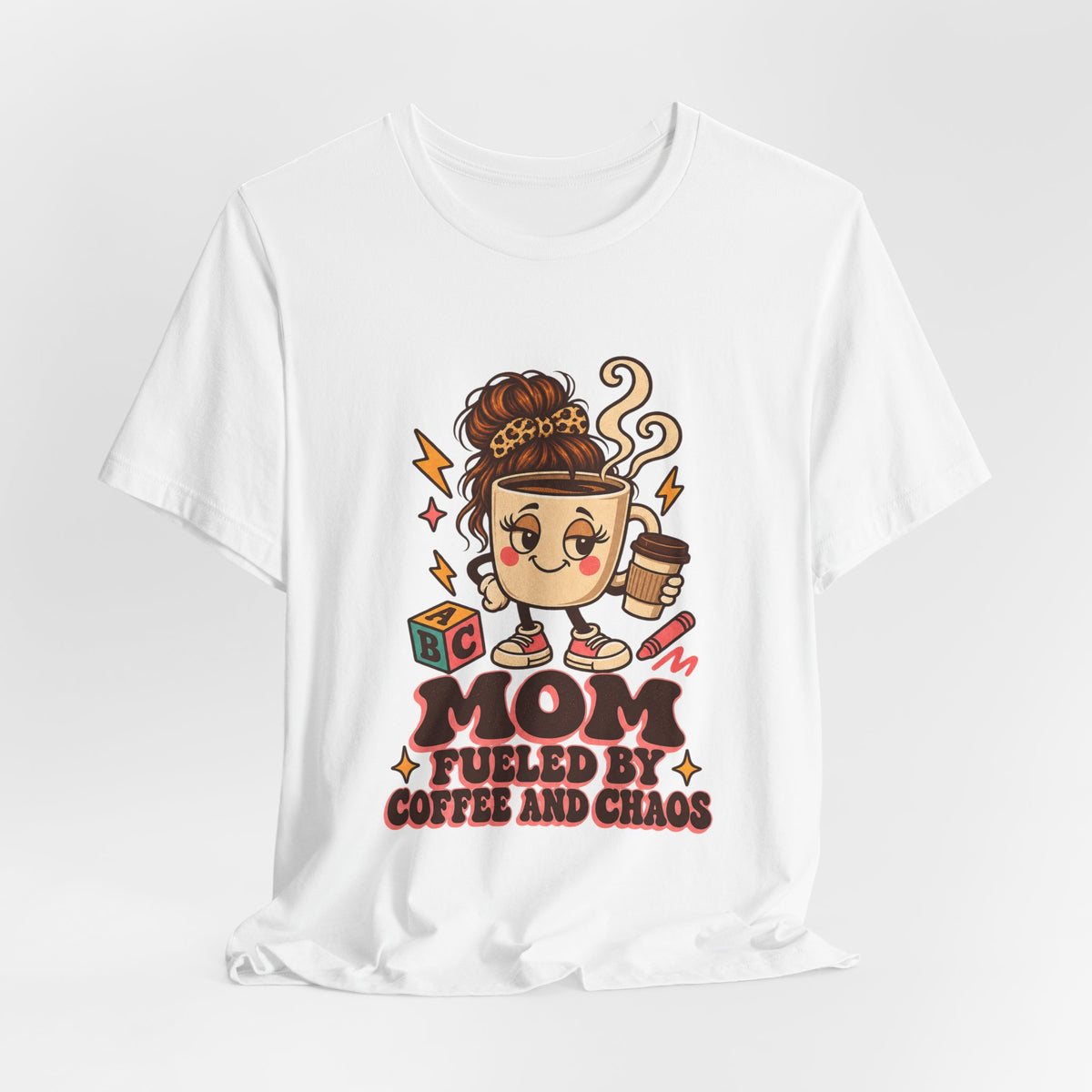 Mom Fueled by Coffee and Chaos Shirt, Funny Mom Coffee T-Shirt, Funny Mom Coffee Gift lifestyle