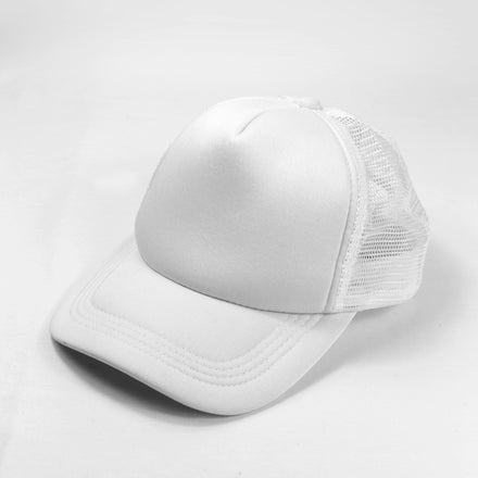 Plain white baseball cap